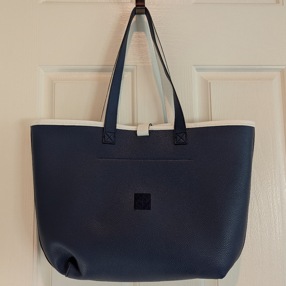 Keystone Contrast Tote- Navy Blue & White - Picture 3 of 7